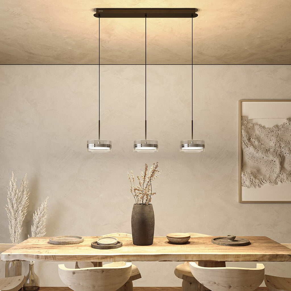 Dimbare LED hanglamp SOLANA in zwart 