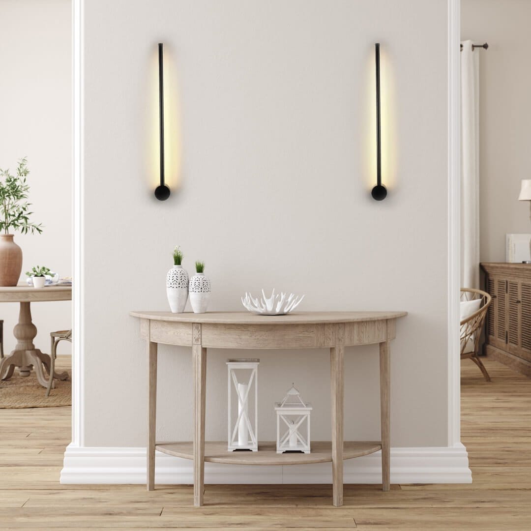 Minimalistische LED Wandleuchte Neona & schwarz – Esszimmer für Wohn