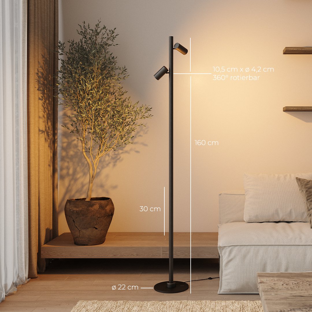 Schwarz / 2x Spot + 1x Beam