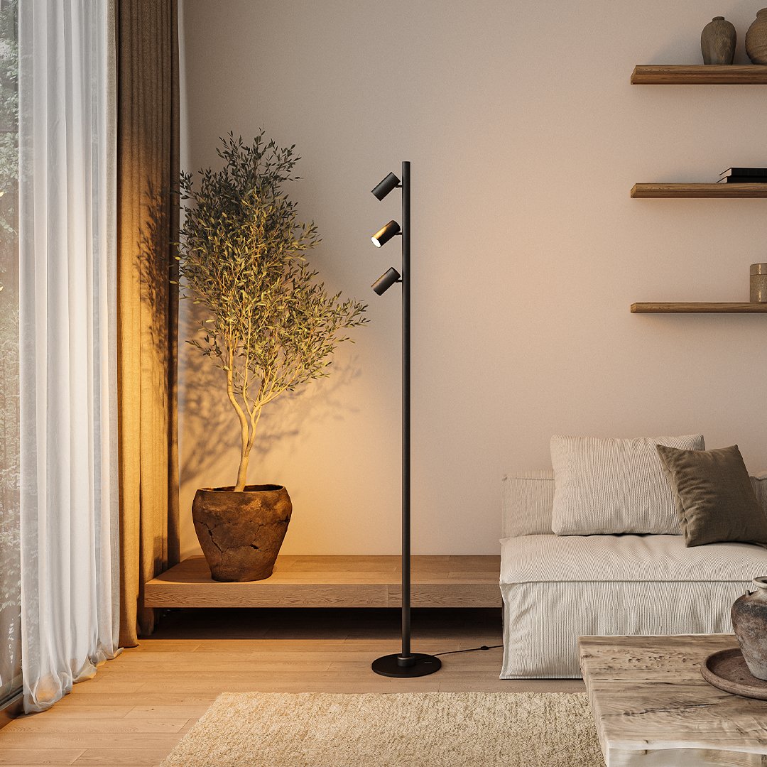 Schwarz / 3x Spot + 1x Beam