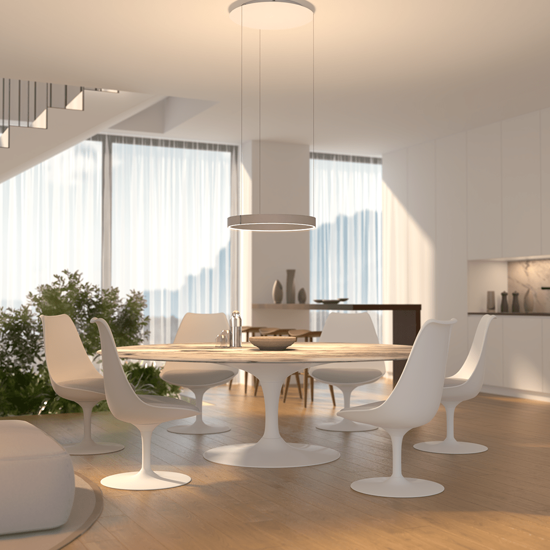 Taupe Leder | [Stufenlos dimmbar] per Fernbedienung