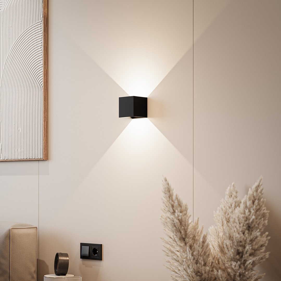 LED Akku Wandleuchte XENA für innen | Schwarz