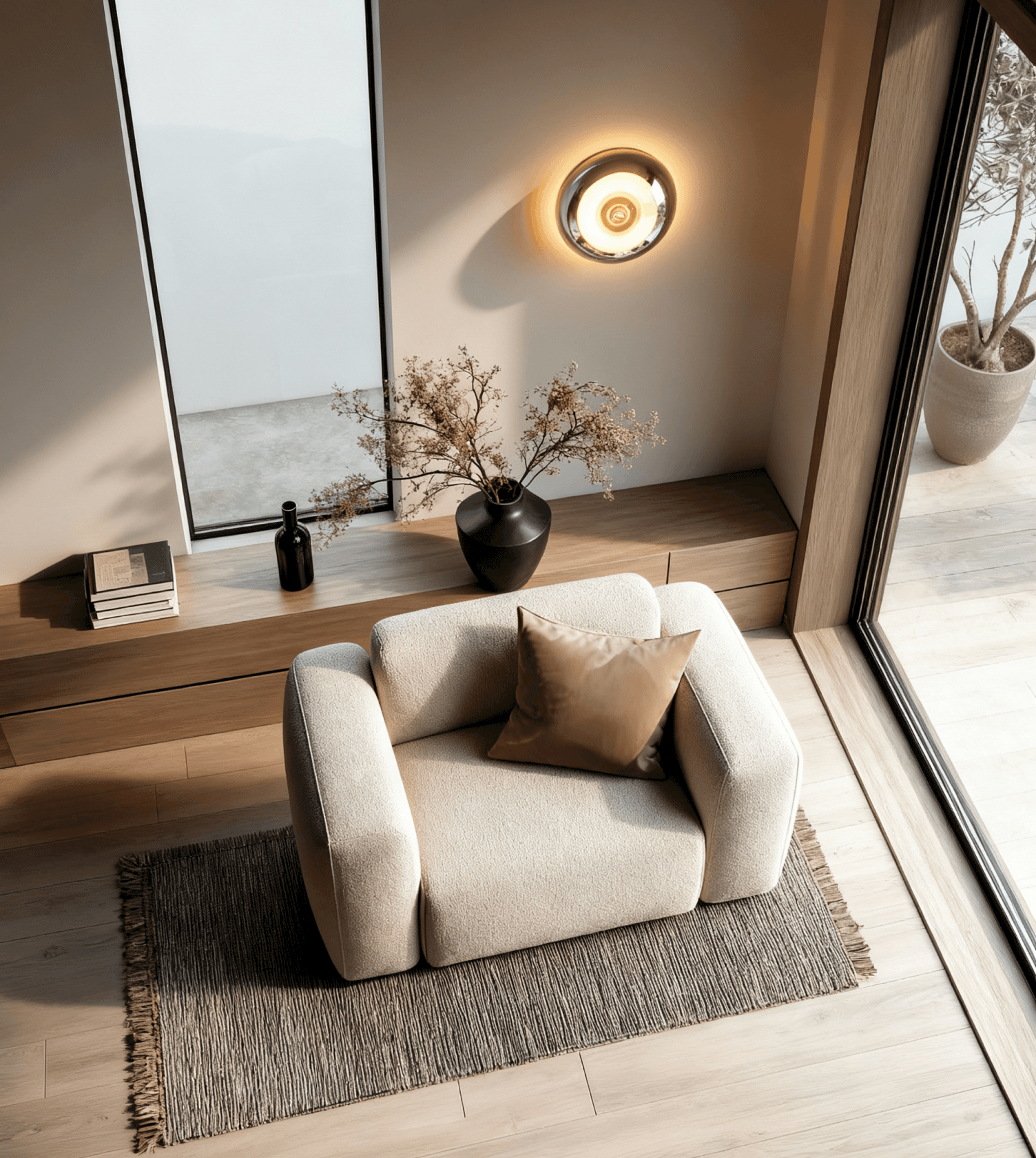 Stylish elegance in mushroom design - [as a modern wall light].