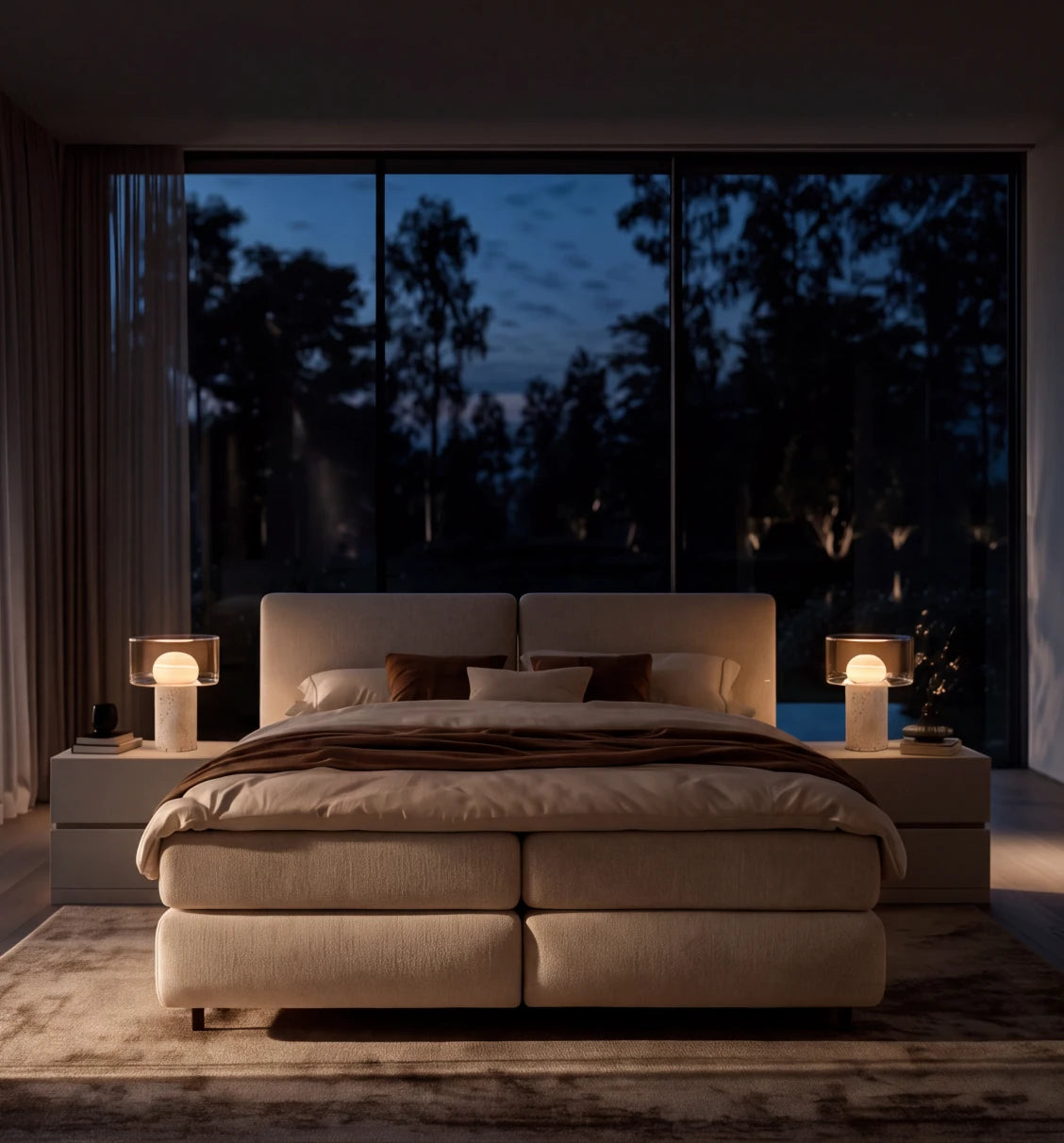 Warm licht door edel glas