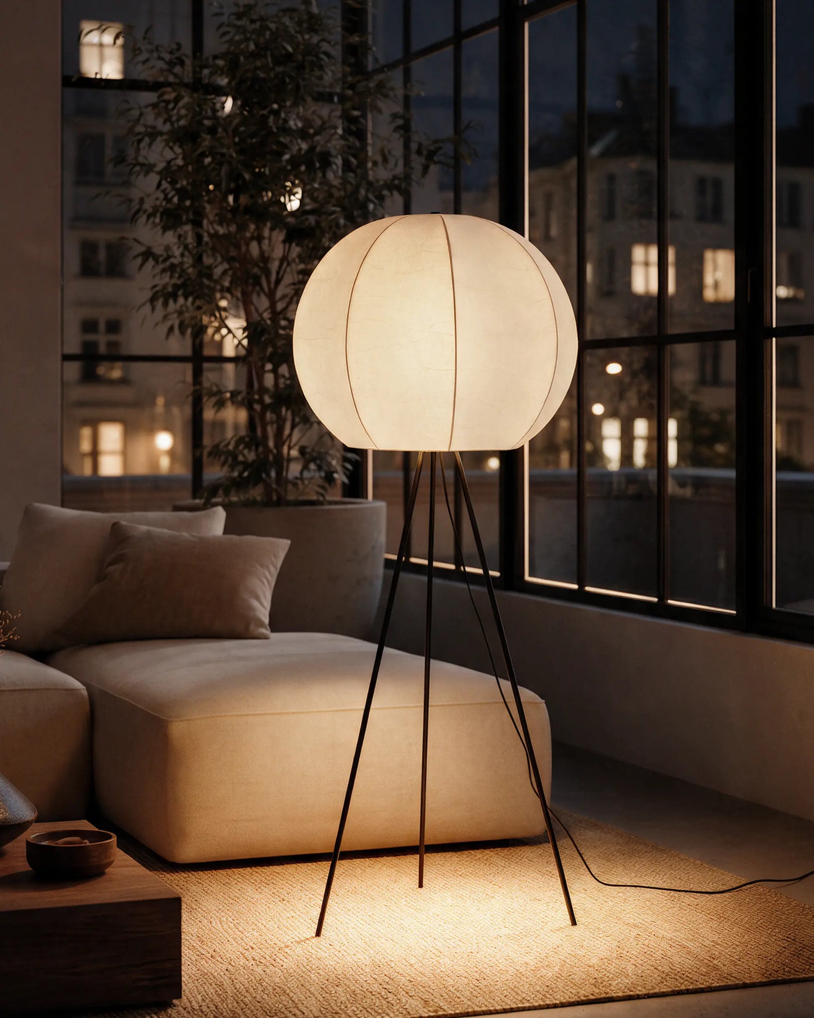 LED Stehleuchte LIA im Japandi-Design | Dimmbar