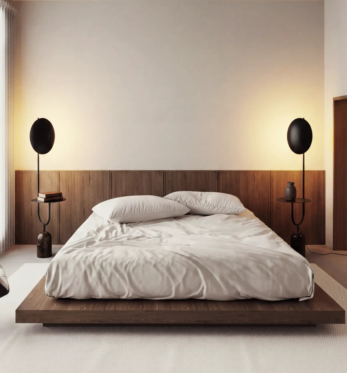 Floor lamp and shelf in one