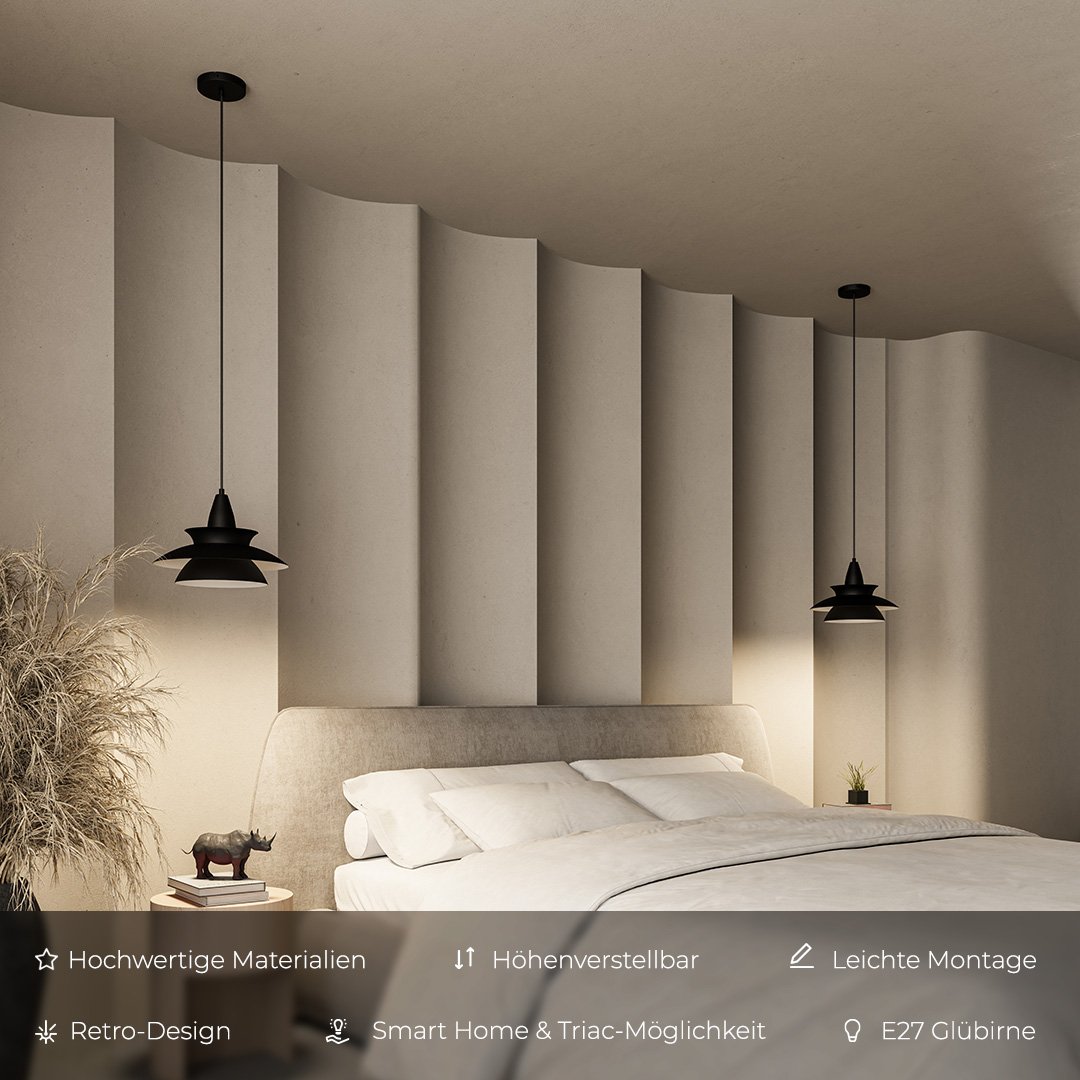 Wohnzimmer- Regenschirm 180cm Hängeleuchte Ideal Macaron Neona für – Moderne Hängeleuchte, Hängtiefe -