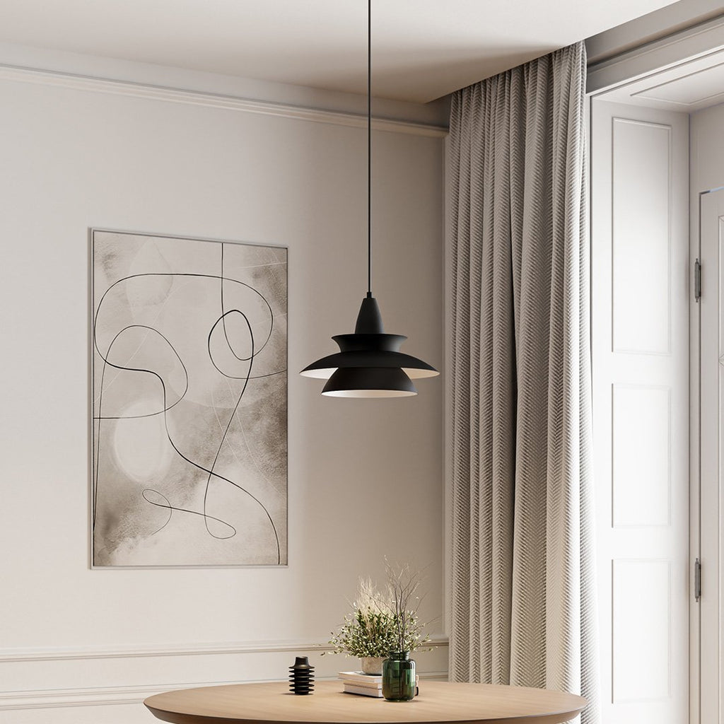 Black LETO pendant light | Ideal in the living room | On sale
